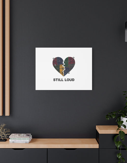 Load image into Gallery viewer, Plaid Patchwork Heart Canvas | Grunge Revival 90s Punk Wall Art
