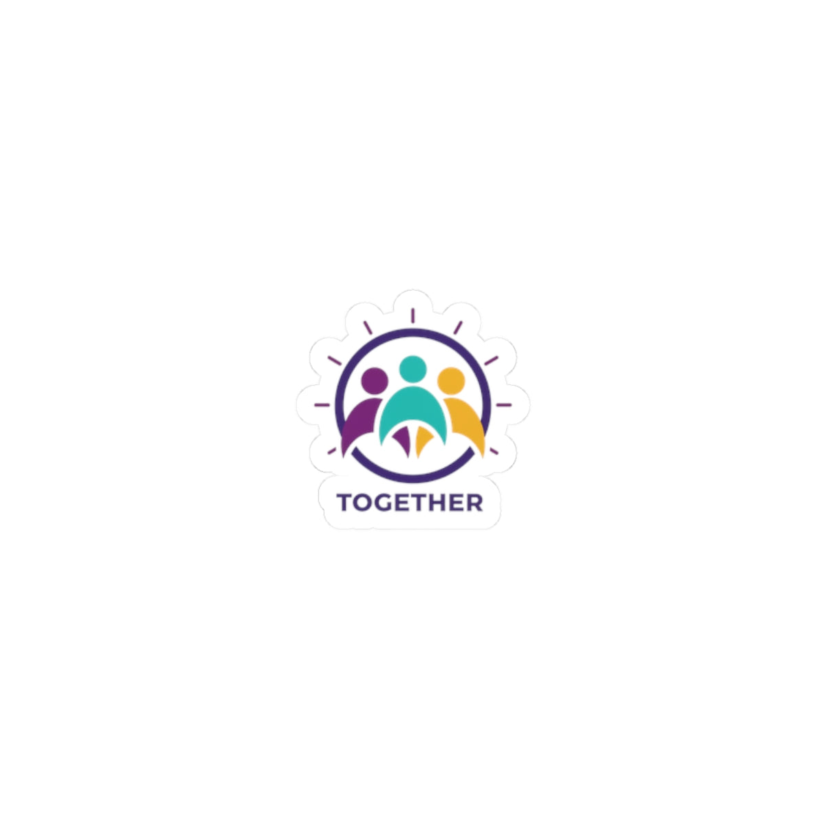 Solidarity Icon Together Sticker | equality icon, minimal feminist design