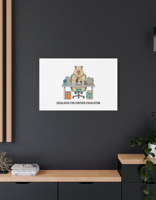 Load image into Gallery viewer, Escalated for Further Escalation Canvas | Unhinged Animal Bureaucracy, Office Animal Illustration
