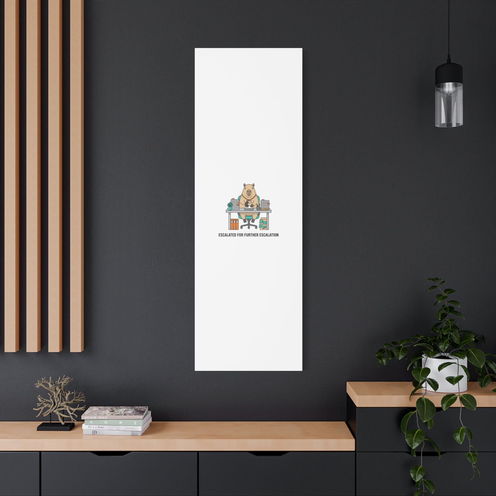 Escalated for Further Escalation Canvas | Unhinged Animal Bureaucracy, Office Animal Illustration