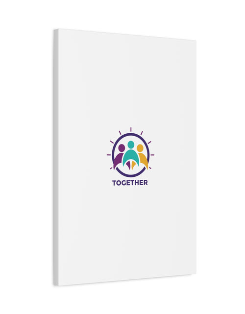 Load image into Gallery viewer, Together solidarity icon Canvas, Minimalist equality symbol, Support badge
