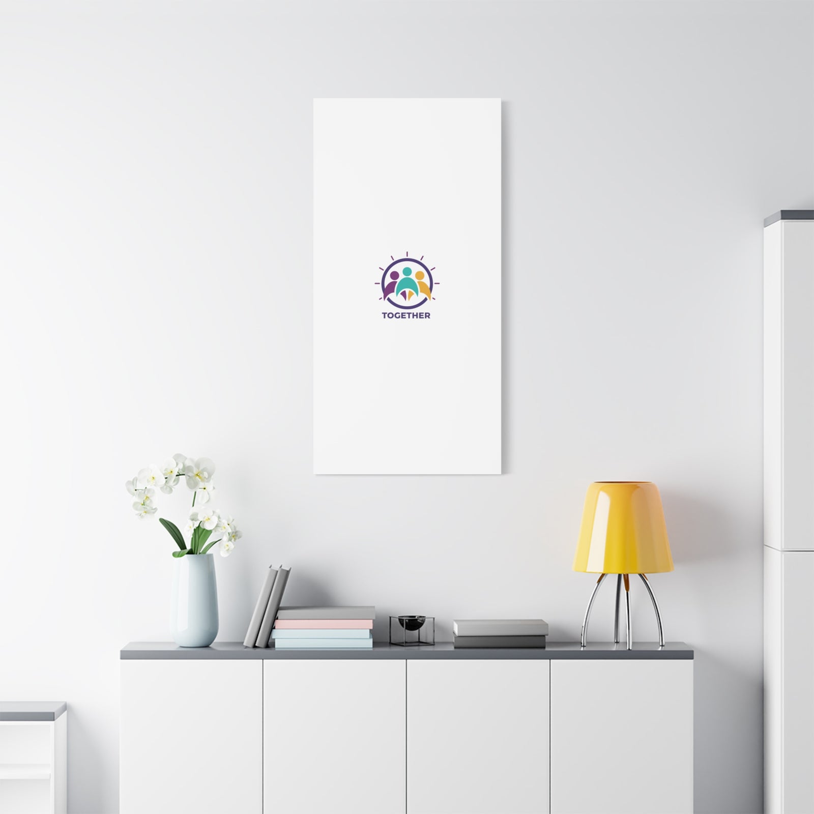 Together solidarity icon Canvas, Minimalist equality symbol, Support badge