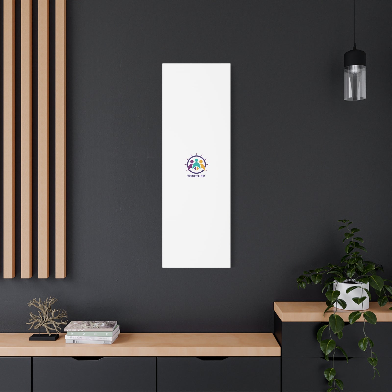 Together solidarity icon Canvas, Minimalist equality symbol, Support badge