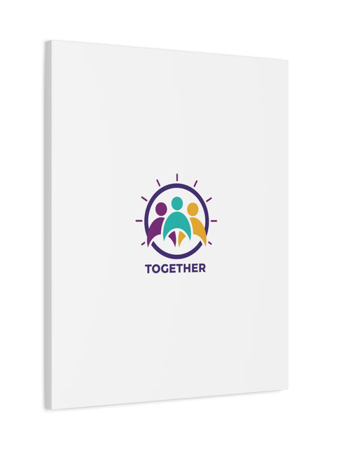 Load image into Gallery viewer, Together solidarity icon Canvas, Minimalist equality symbol, Support badge
