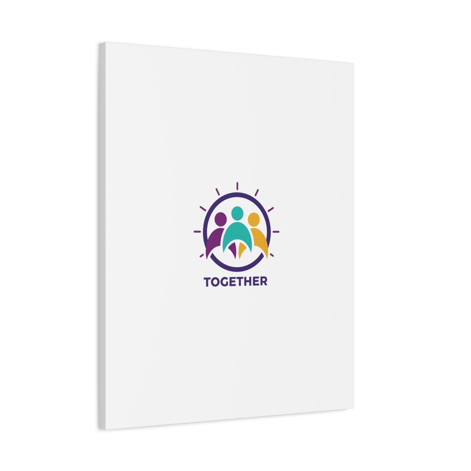 Together solidarity icon Canvas, Minimalist equality symbol, Support badge