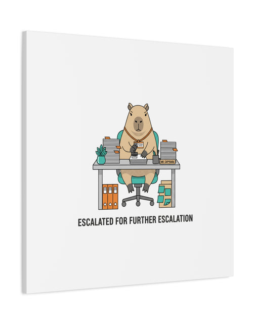 Load image into Gallery viewer, Escalated for Further Escalation Canvas | Unhinged Animal Bureaucracy, Office Animal Illustration
