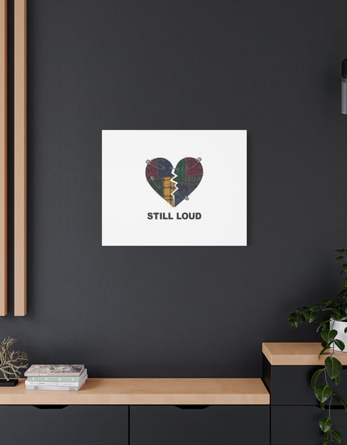 Load image into Gallery viewer, Plaid Patchwork Heart Canvas | Grunge Revival 90s Punk Wall Art

