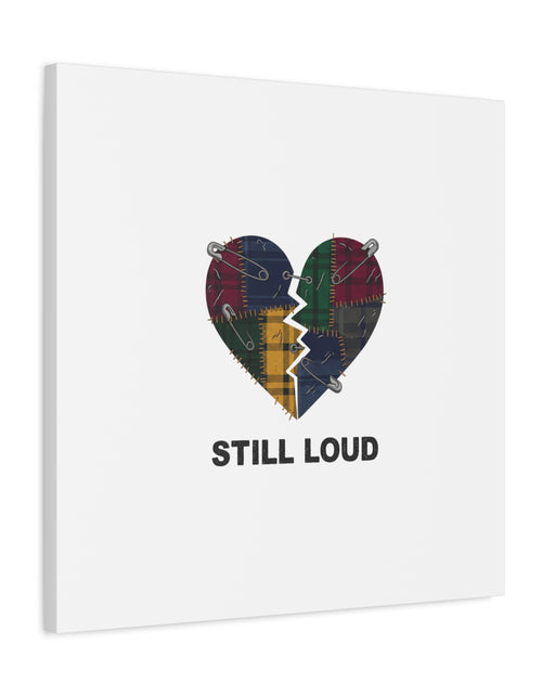Load image into Gallery viewer, Plaid Patchwork Heart Canvas | Grunge Revival 90s Punk Wall Art
