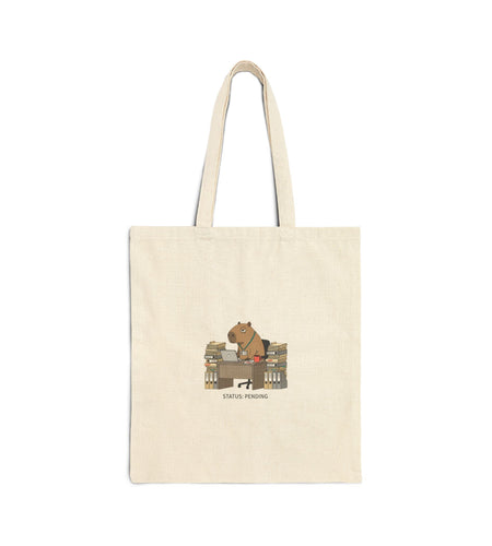 Office Bear at Desk Tote | Unhinged Animal Bureaucracy, adulting animal illustration