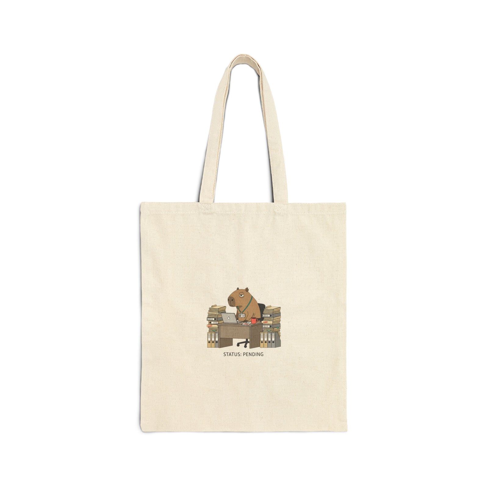 Office Bear at Desk Tote | Unhinged Animal Bureaucracy, adulting animal illustration
