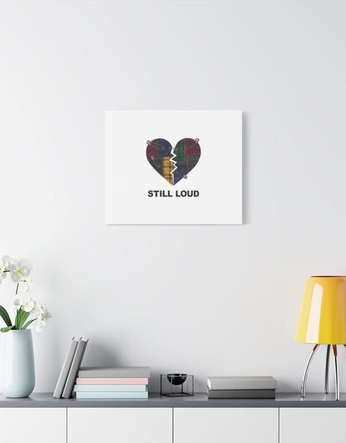 Load image into Gallery viewer, Plaid Patchwork Heart Canvas | Grunge Revival 90s Punk Wall Art
