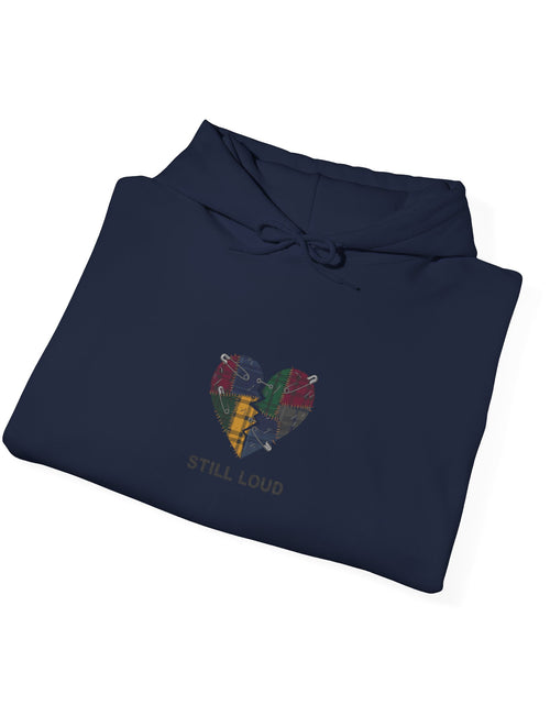 Load image into Gallery viewer, Still Loud Broken Heart Hoodie | grunge revival, plaid patchwork

