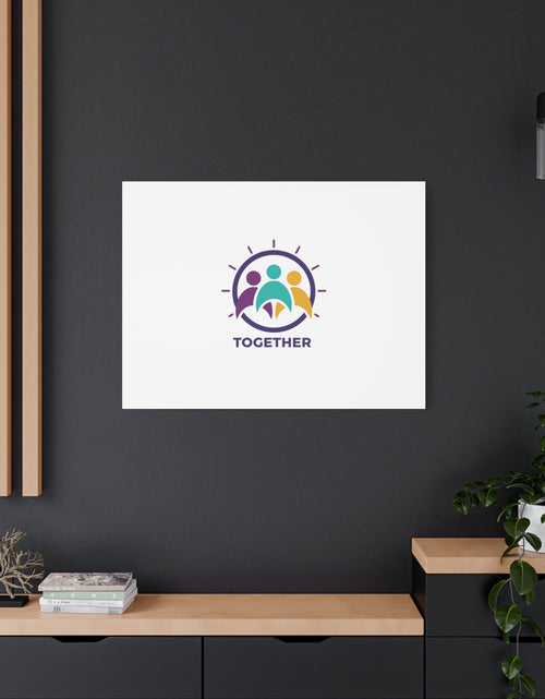 Load image into Gallery viewer, Together solidarity icon Canvas, Minimalist equality symbol, Support badge
