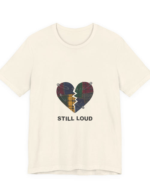 Load image into Gallery viewer, Plaid Broken Heart 'Still Loud' Tee | grunge shirt, punk graphic tee
