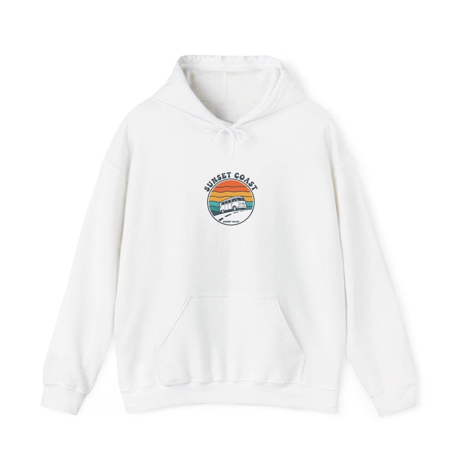 Sunset Coast Retro Surf Hoodie | 70s Sunset, Vintage Palm Graphic