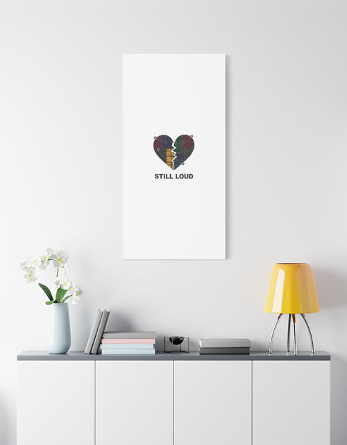 Load image into Gallery viewer, Plaid Patchwork Heart Canvas | Grunge Revival 90s Punk Wall Art
