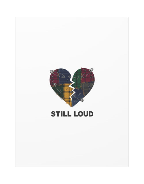 Load image into Gallery viewer, Plaid Patchwork Heart Canvas | Grunge Revival 90s Punk Wall Art
