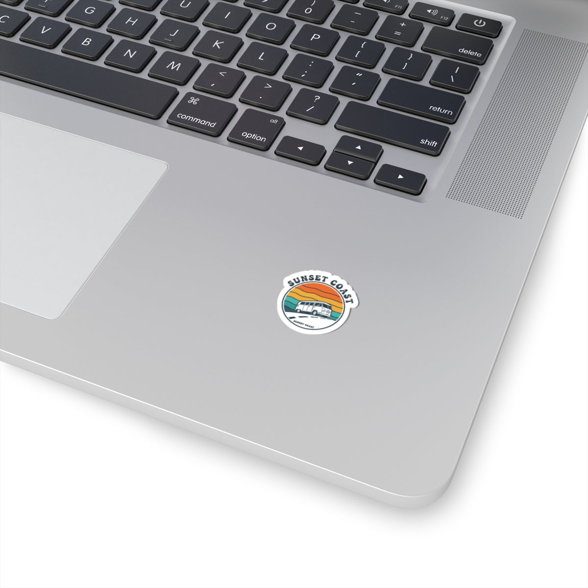 Sunset Coast Retro Van Sticker | 70s Sunset, Vintage Palm Graphic