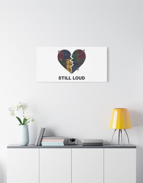 Load image into Gallery viewer, Plaid Patchwork Heart Canvas | Grunge Revival 90s Punk Wall Art
