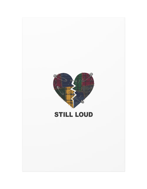Load image into Gallery viewer, Plaid Patchwork Heart Canvas | Grunge Revival 90s Punk Wall Art
