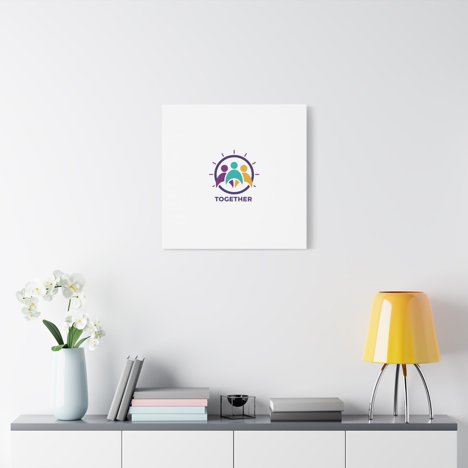 Together solidarity icon Canvas, Minimalist equality symbol, Support badge