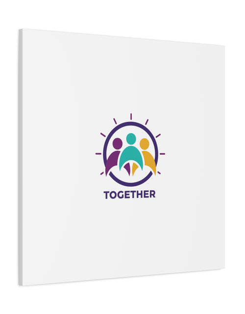 Load image into Gallery viewer, Together solidarity icon Canvas, Minimalist equality symbol, Support badge
