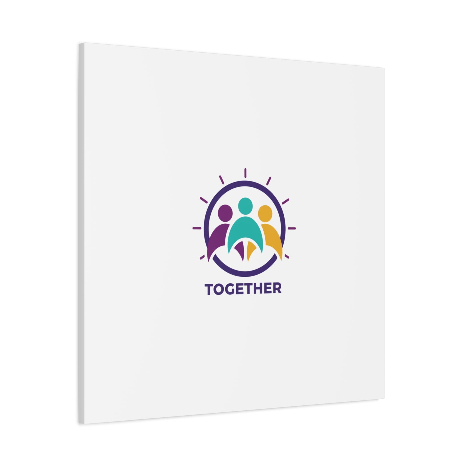 Together solidarity icon Canvas, Minimalist equality symbol, Support badge