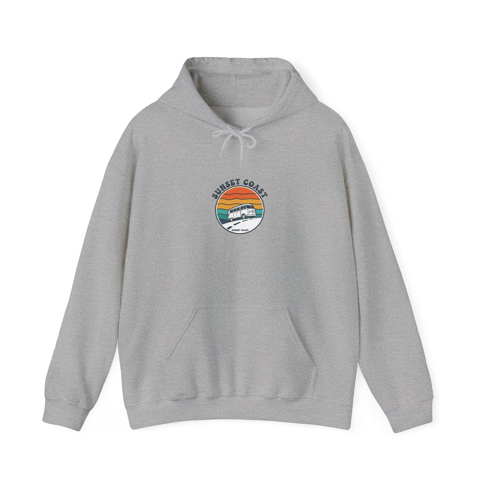 Sunset Coast Retro Surf Hoodie | 70s Sunset, Vintage Palm Graphic