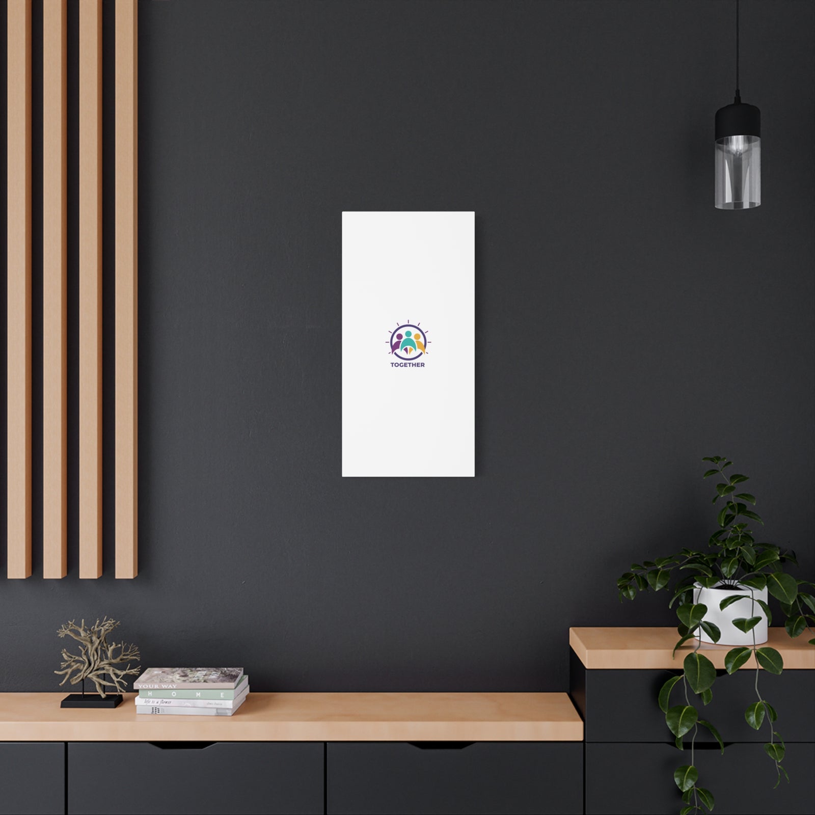 Together solidarity icon Canvas, Minimalist equality symbol, Support badge