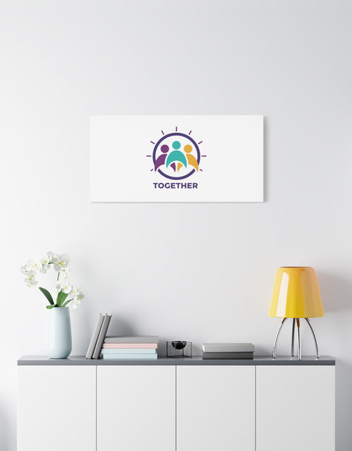 Load image into Gallery viewer, Together solidarity icon Canvas, Minimalist equality symbol, Support badge
