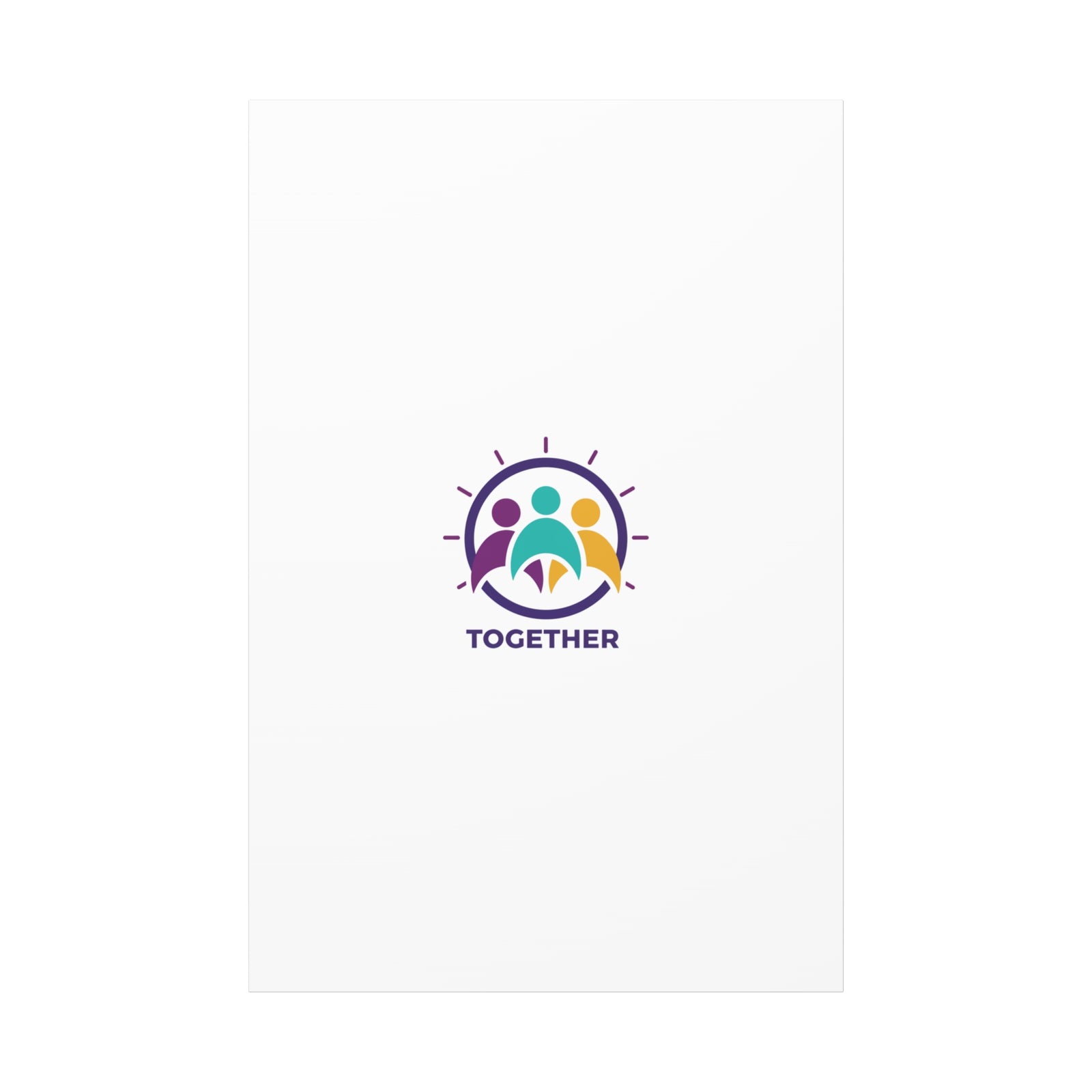 Together solidarity icon Canvas, Minimalist equality symbol, Support badge
