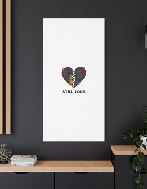 Load image into Gallery viewer, Plaid Patchwork Heart Canvas | Grunge Revival 90s Punk Wall Art
