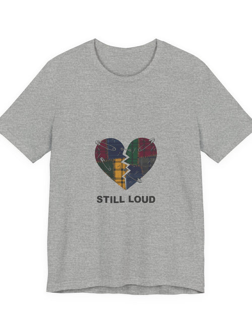 Load image into Gallery viewer, Plaid Broken Heart 'Still Loud' Tee | grunge shirt, punk graphic tee
