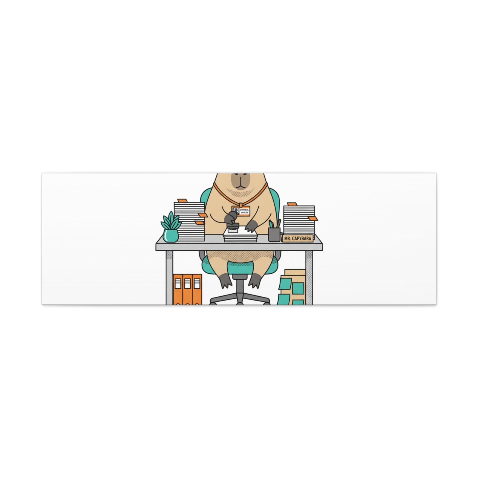 Escalated for Further Escalation Canvas | Unhinged Animal Bureaucracy, Office Animal Illustration