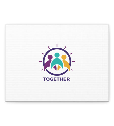 Together solidarity icon Canvas, Minimalist equality symbol, Support badge