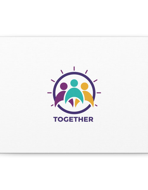 Load image into Gallery viewer, Together solidarity icon Canvas, Minimalist equality symbol, Support badge
