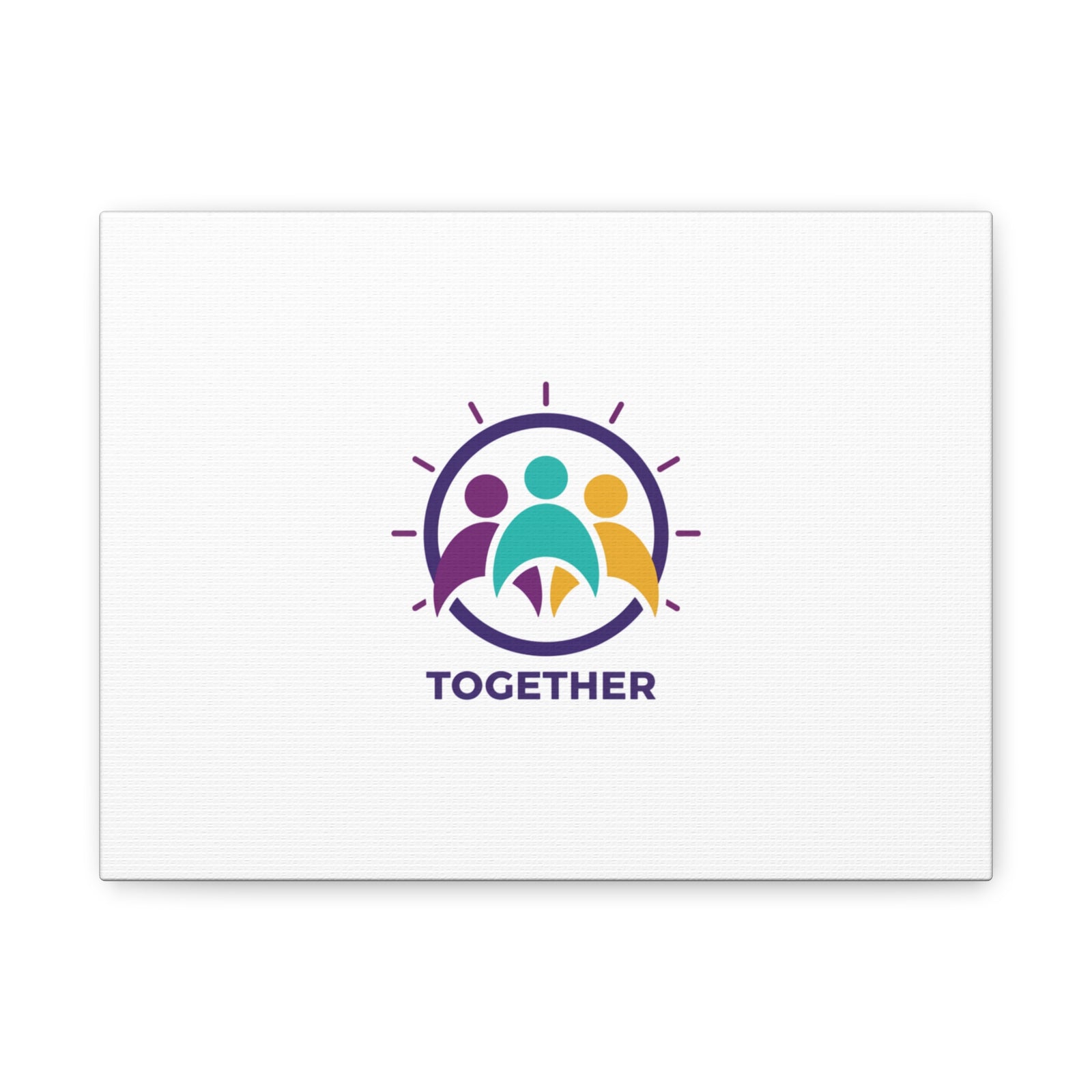 Together solidarity icon Canvas, Minimalist equality symbol, Support badge