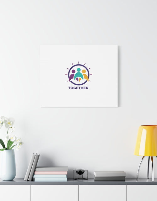 Load image into Gallery viewer, Together solidarity icon Canvas, Minimalist equality symbol, Support badge
