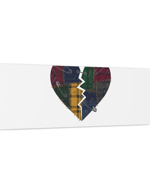 Load image into Gallery viewer, Plaid Patchwork Heart Canvas | Grunge Revival 90s Punk Wall Art
