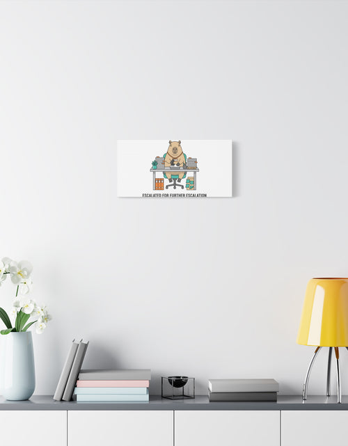 Load image into Gallery viewer, Escalated for Further Escalation Canvas | Unhinged Animal Bureaucracy, Office Animal Illustration
