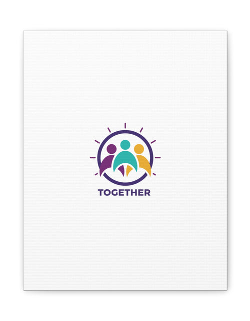 Load image into Gallery viewer, Together solidarity icon Canvas, Minimalist equality symbol, Support badge
