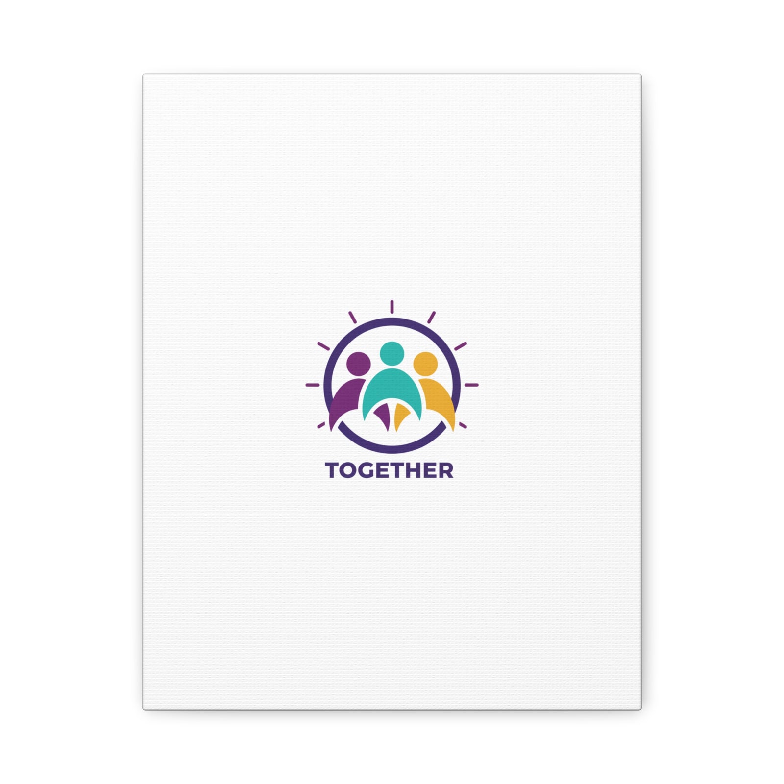Together solidarity icon Canvas, Minimalist equality symbol, Support badge