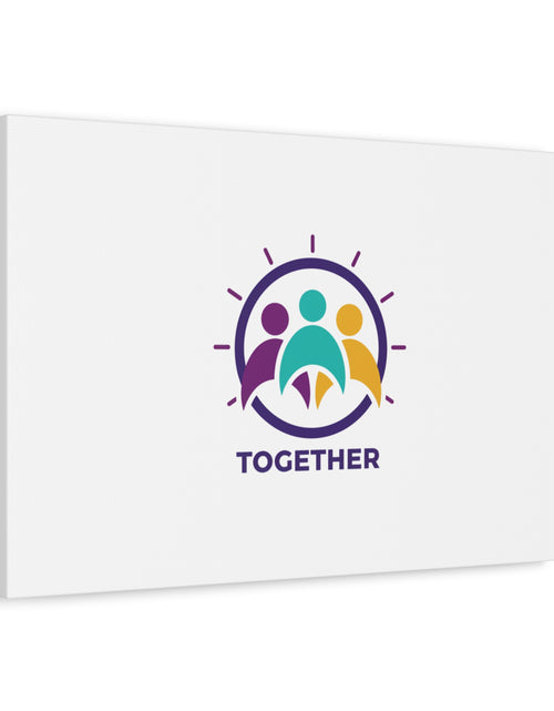 Load image into Gallery viewer, Together solidarity icon Canvas, Minimalist equality symbol, Support badge
