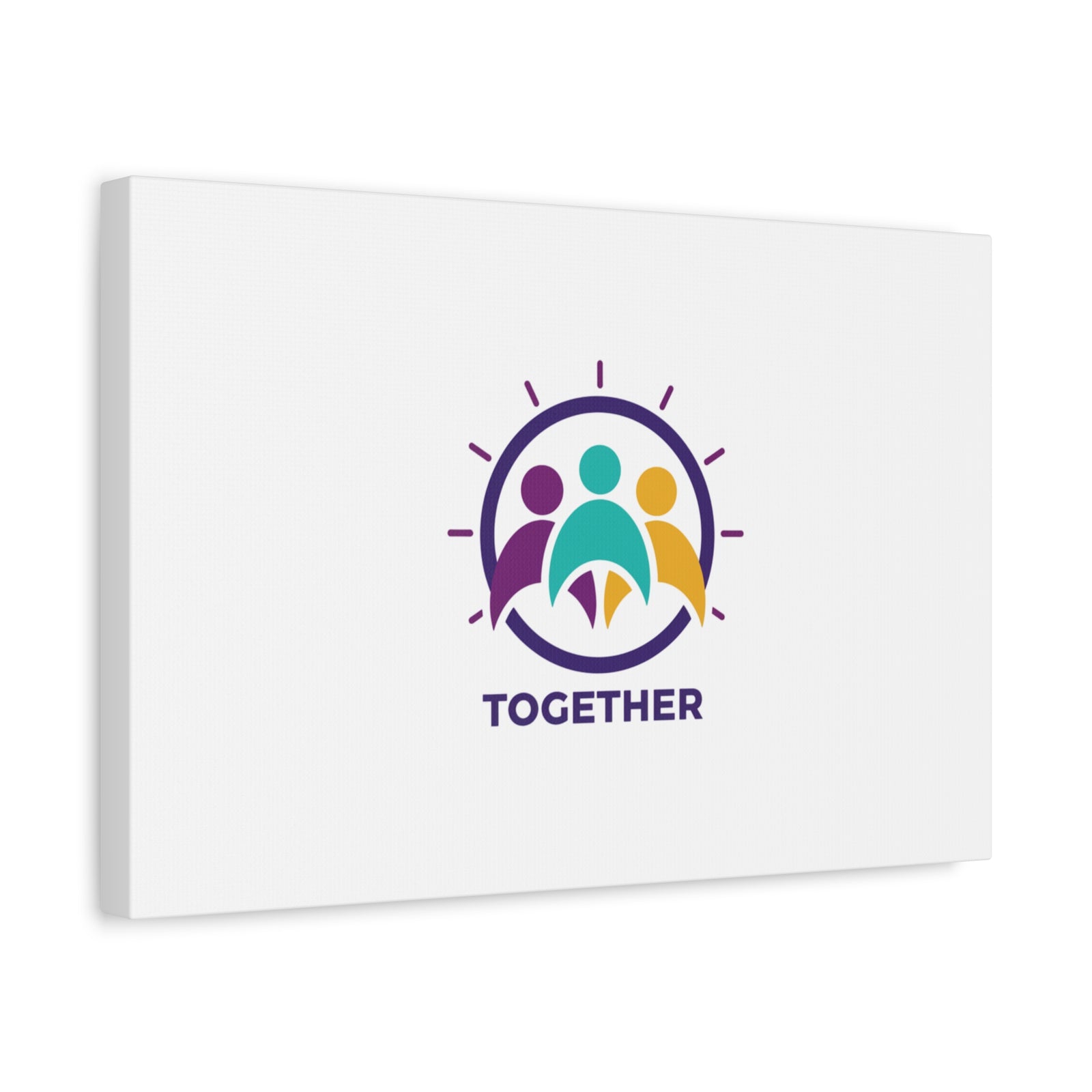 Together solidarity icon Canvas, Minimalist equality symbol, Support badge