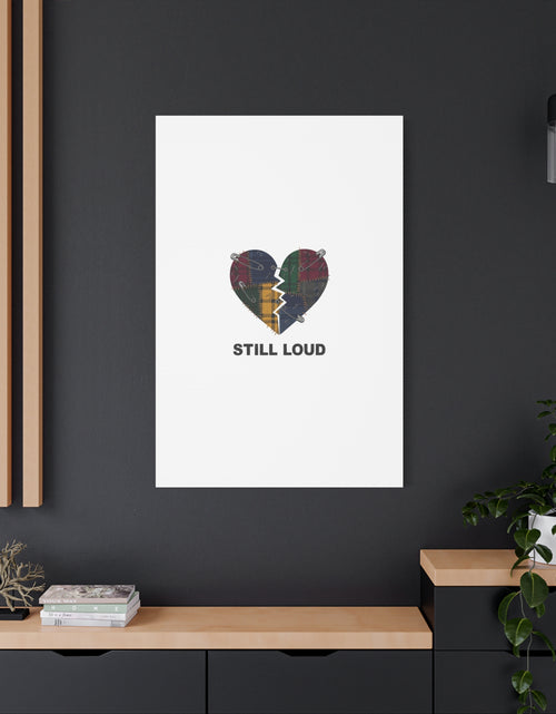 Load image into Gallery viewer, Plaid Patchwork Heart Canvas | Grunge Revival 90s Punk Wall Art
