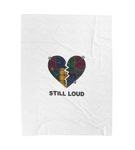 Still Loud Plaid Heart Velveteen Blanket | Grunge Revival, 90s Flannel Aesthetic