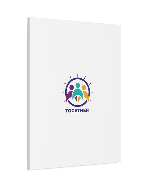 Load image into Gallery viewer, Together solidarity icon Canvas, Minimalist equality symbol, Support badge

