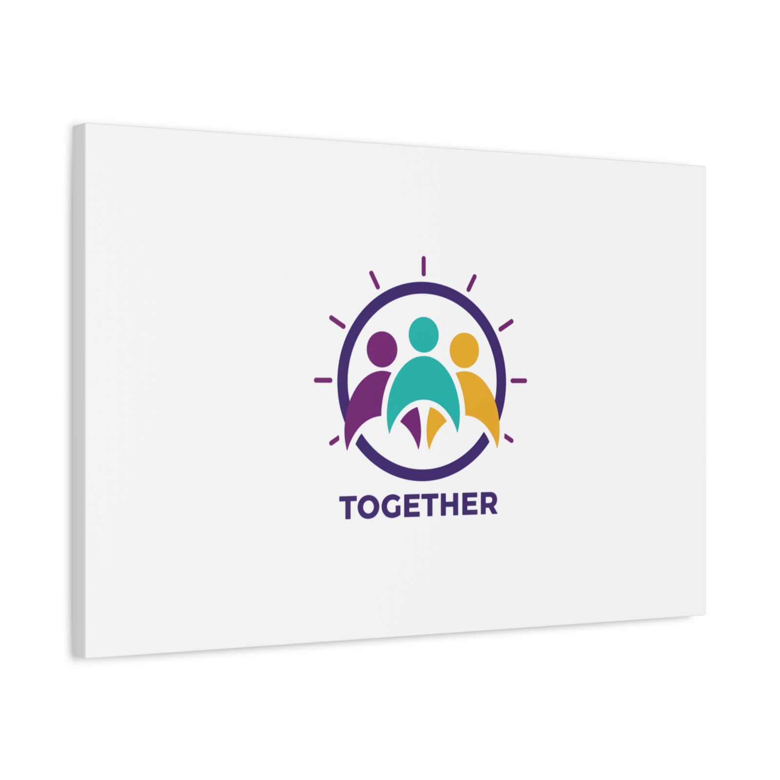 Together solidarity icon Canvas, Minimalist equality symbol, Support badge