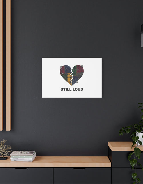 Load image into Gallery viewer, Plaid Patchwork Heart Canvas | Grunge Revival 90s Punk Wall Art
