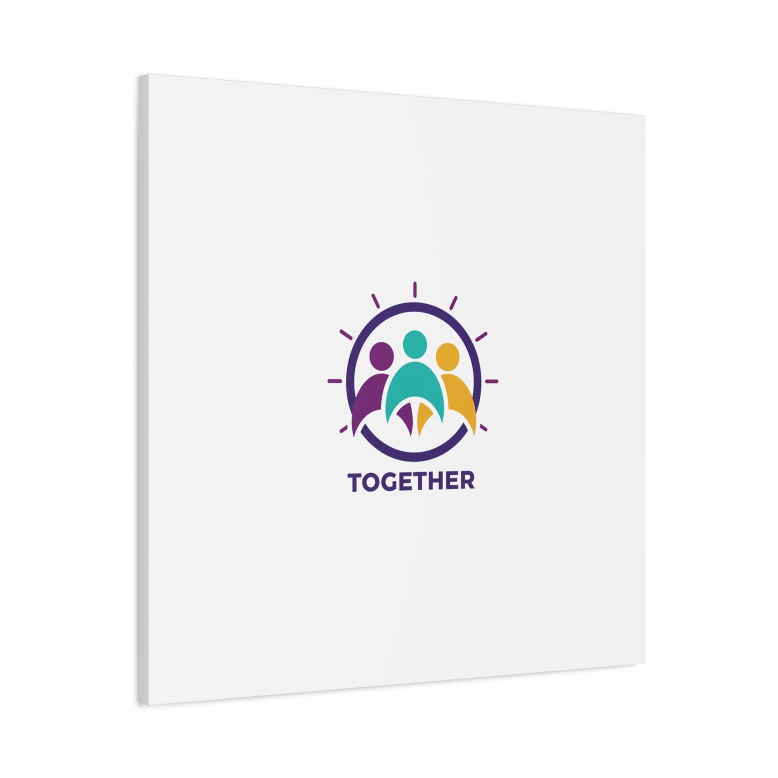 Together solidarity icon Canvas, Minimalist equality symbol, Support badge